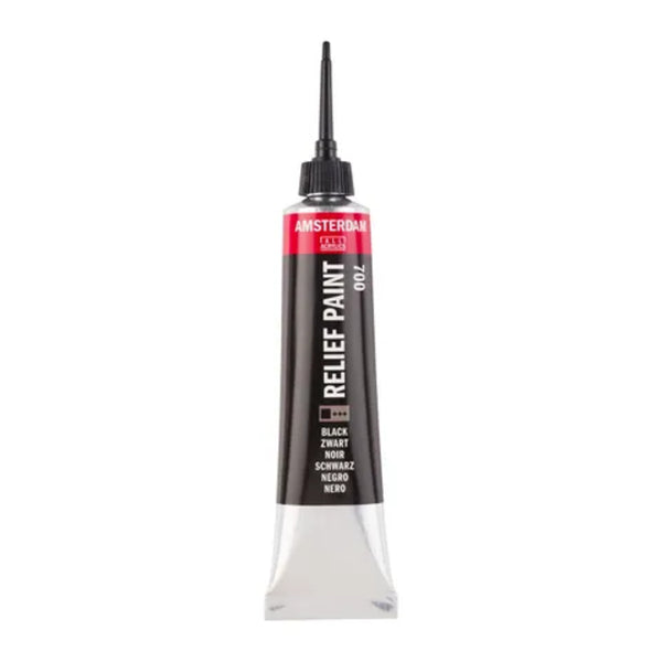 Amsterdam Relief Paint 20ml - Black 700