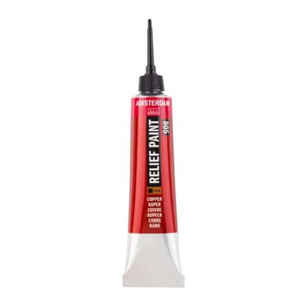 Amsterdam Relief Paint tube on a white background
