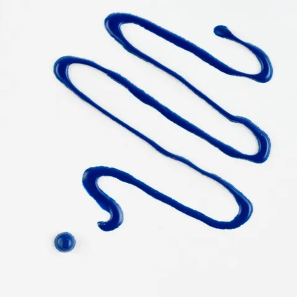Blue paint swatch on a white background
