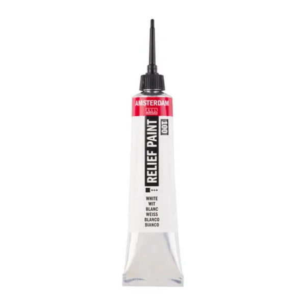 Amsterdam Relief Paint tube on a white background