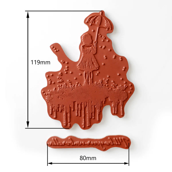 Andy Skinner Pre-Cut Rubber Stamp Set - I'll Be Your Umbrella