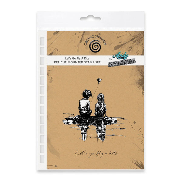 Andy Skinner Pre-Cut Rubber Stamp Set - Let's Go Fly A Kite