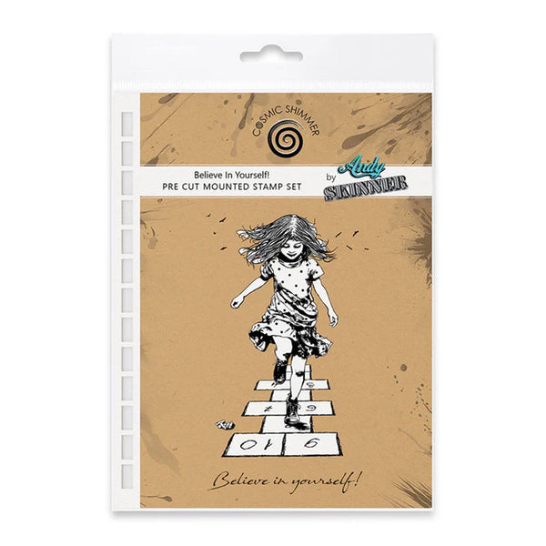 Andy Skinner Pre-Cut Rubber Stamp Set - Believe In Yourself!