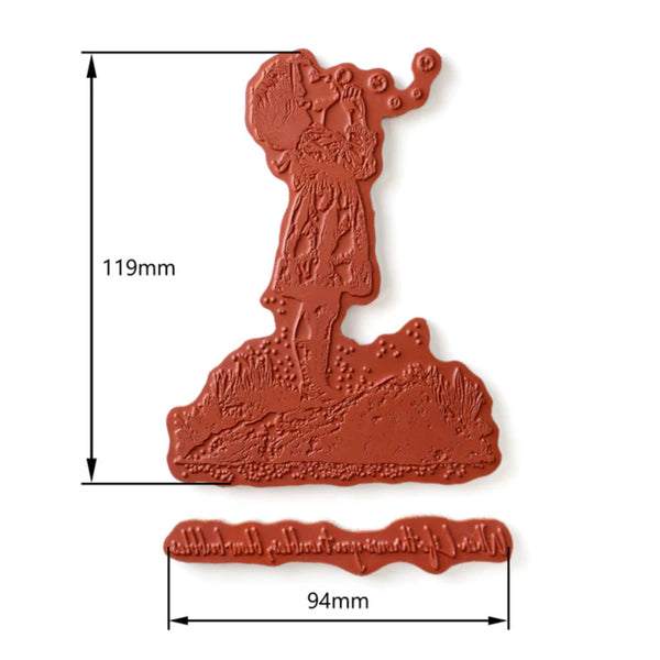 Andy Skinner Pre-Cut Rubber Stamp Set - Blowing Bubbles