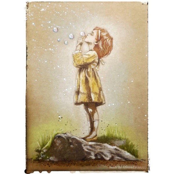 Andy Skinner Pre-Cut Rubber Stamp Set - Blowing Bubbles
