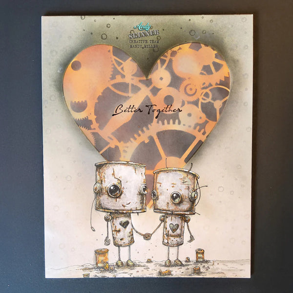 Andy Skinner Pre-Cut Rubber Stamp Set - Bot-ology Better Together