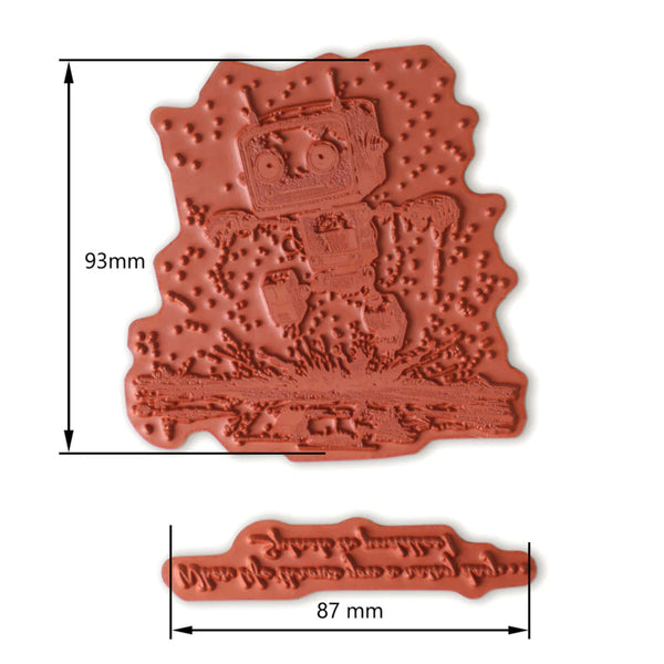 Andy Skinner Pre-Cut Rubber Stamp Set - Bot-ology Rainy Day