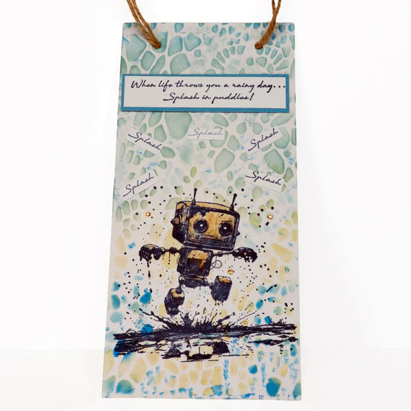 Andy Skinner Pre-Cut Rubber Stamp Set - Bot-ology Rainy Day