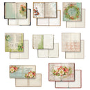 Collection of vintage-style greeting cards with different designs on a white background
