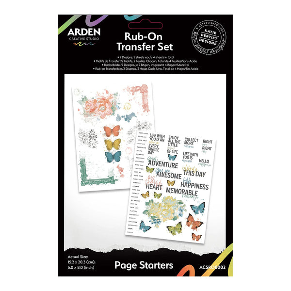 Arden Creative Studio Page Starters Rub-On Transfer Set