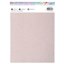 Textured pink paper sheet with brand logo at the top
