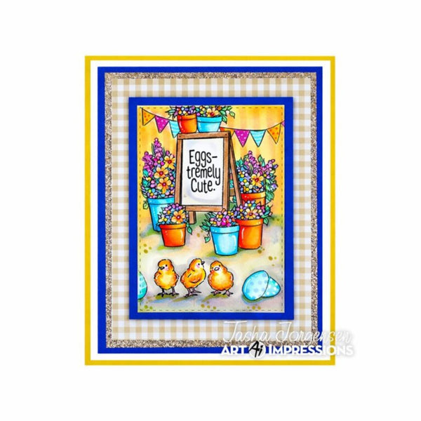 Art Impressions Clear Stamps Set - Flower Signage