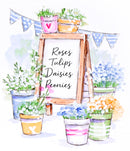 Art Impressions Clear Stamps Set - Flower Signage
