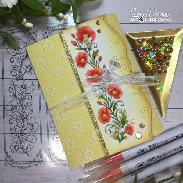 Art Impressions Clear Stamps Set - Poppy Margin