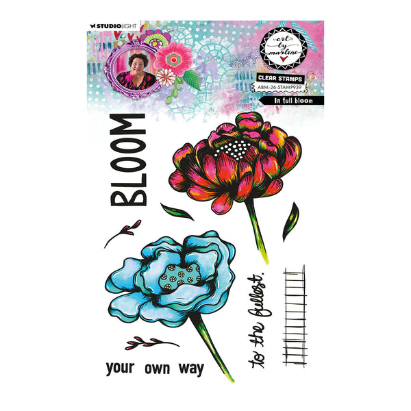 Floral-themed product packaging with flowers and text on a white background