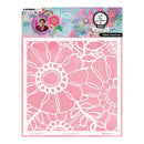 Art by Marilene mask with floral design on a colorful packaging background