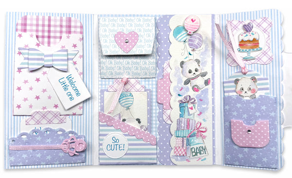 Art Impressions Clear Stamps & Dies Set - Baby Panda