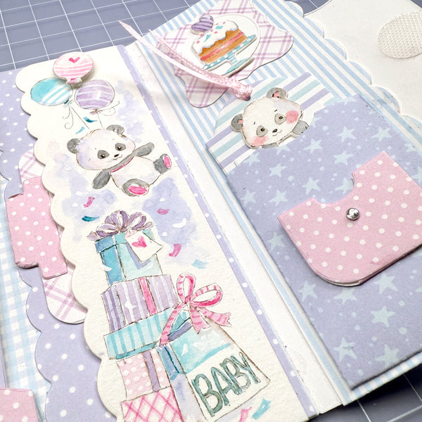 Art Impressions Clear Stamps & Dies Set - Baby Panda