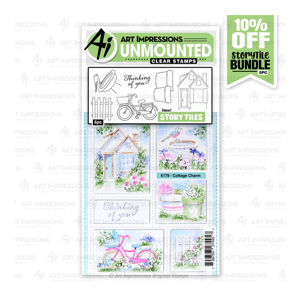 Art Impressions unmounted clear stamps with illustrations on a white background