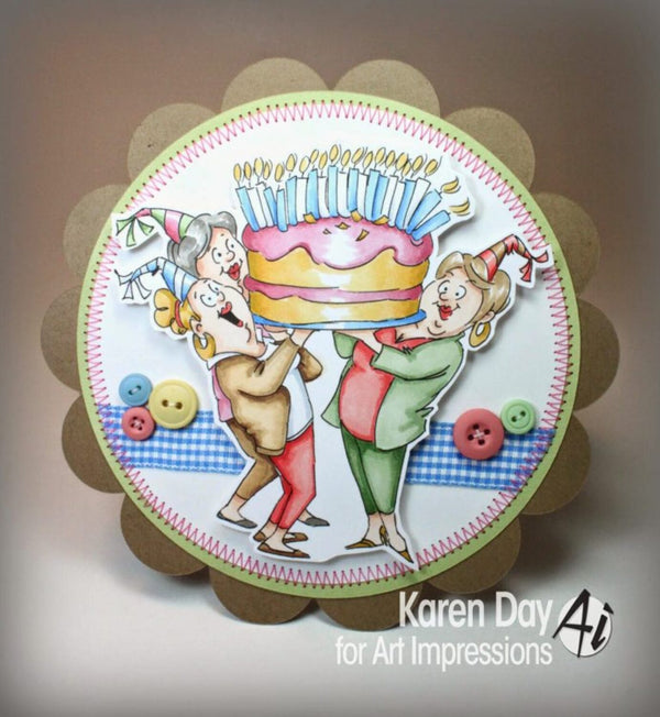Art Impressions Clear Stamps Set - Giant Cake