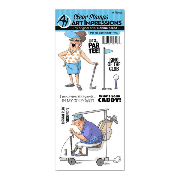 Art Impressions Clear Stamps Set - Par-Tee Golfers