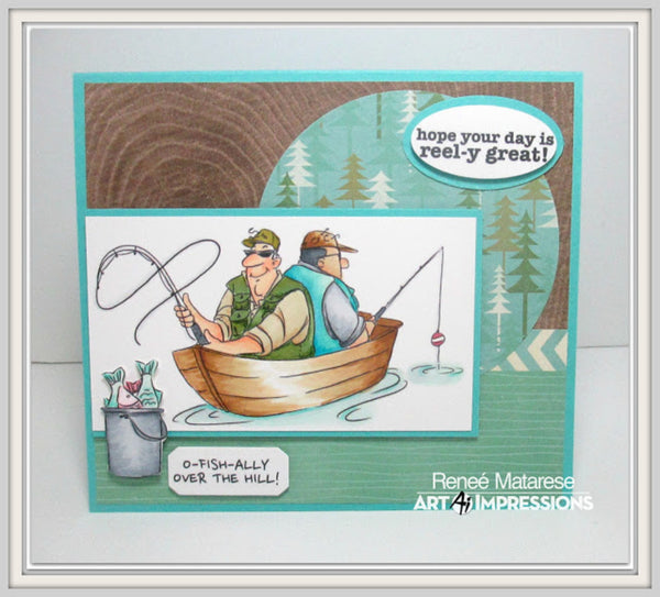 Art Impressions Clear Stamps Set - Reel Great Guys