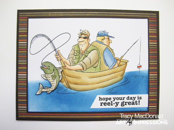Art Impressions Clear Stamps Set - Reel Great Guys