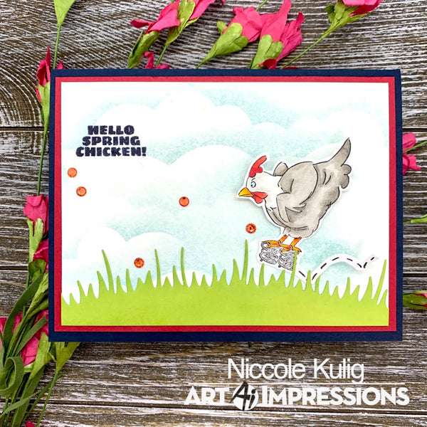 Art Impressions Clear Stamps Set - Spring Chicken