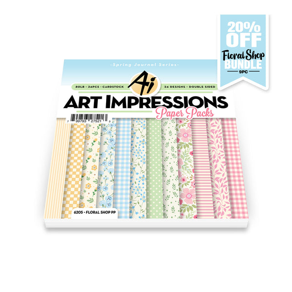 Art Impressions paper pack with various patterns on a white background
