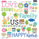 Bella Blvd Ciao Chipboard Stickers 12"X12" Icons, Love Grows Here