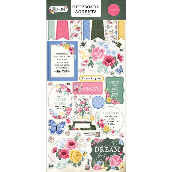 Carta Bella Chipboard 6"X13" Accents, Bloom*