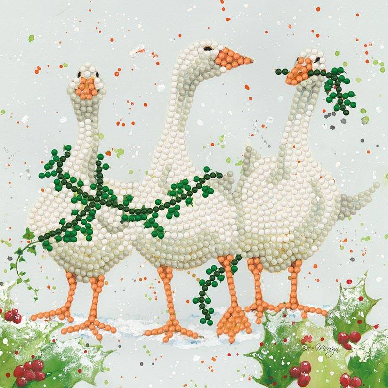 Bree Merryn Sparkle Art Card Kit - Festive Collection - Christmas Geese*