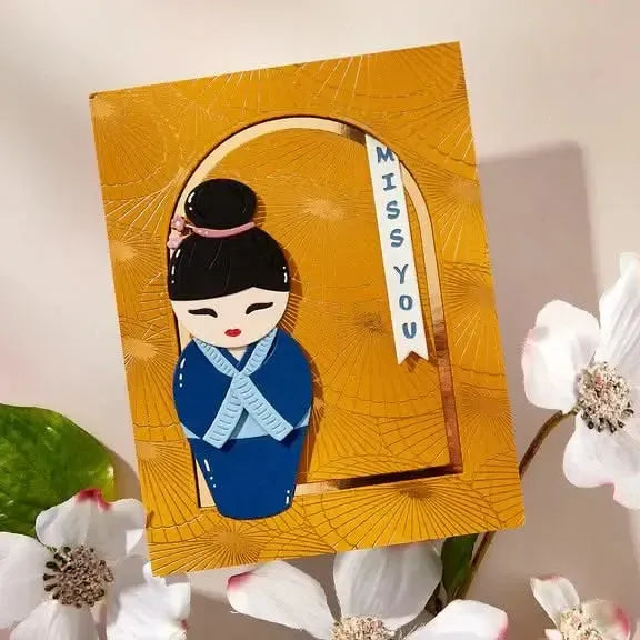 Spellbinders BetterPress Spring in Kyoto Press Plate & Stencil by Alex Syberia - Spring in Kyoto