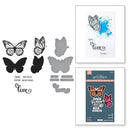 Spellbinders BetterPress Wildflowers Registration Press Plate & Die Set by Lisa Horton - Butterfly Silhouettes