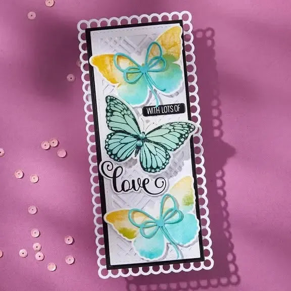 Spellbinders BetterPress Wildflowers Registration Press Plate & Die Set by Lisa Horton - Butterfly Silhouettes