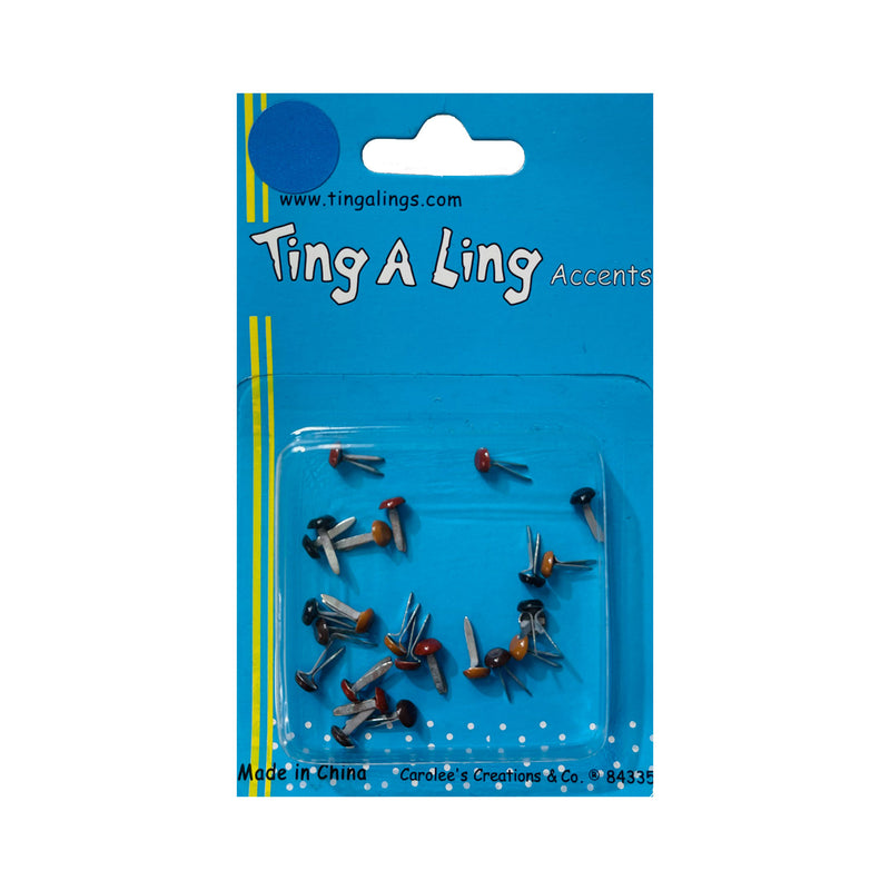 Carolee's Creations Ting a Ling Accents - Small Brads - Natural 25pcs