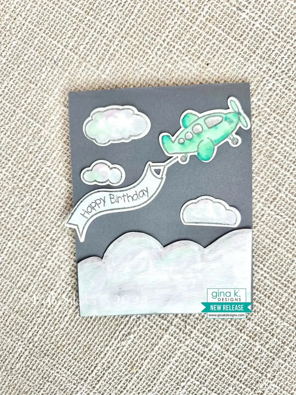 Gina K Designs Stamp & Die Set - Jet Setter