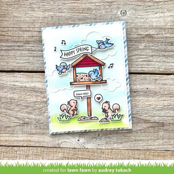 Lawn Clippings Colouring Stencils - Backyard Bird Feeder Add-On