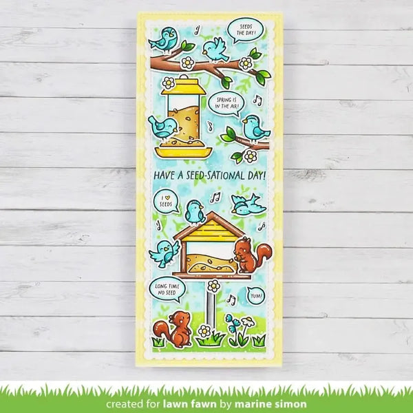 Lawn Clippings Colouring Stencils - Backyard Bird Feeder Add-On