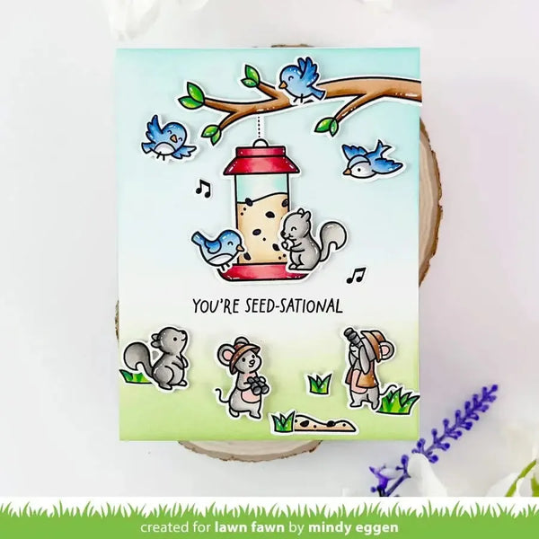 Lawn Clippings Colouring Stencils - Backyard Bird Feeder