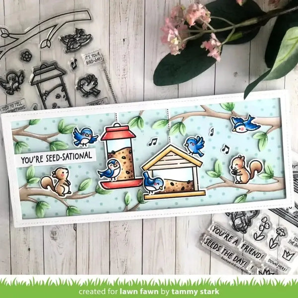 Lawn Clippings Colouring Stencils - Backyard Bird Feeder Add-On