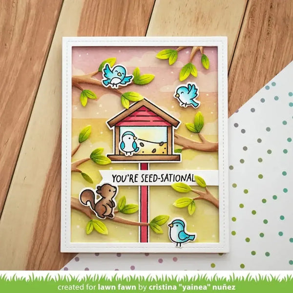 Lawn Clippings Colouring Stencils - Backyard Bird Feeder Add-On