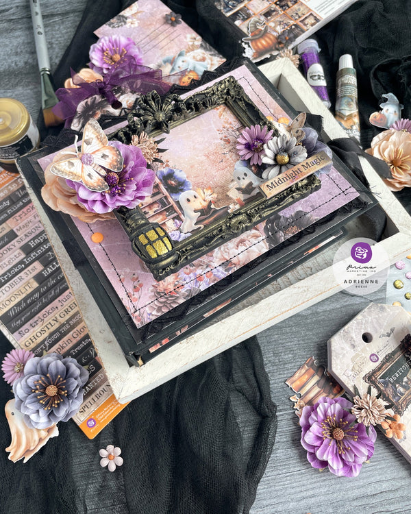 Prima Paper Flowers 8 Pack Enchanted Violet, Bewitched^