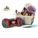 Red Heart Super Saver Bitty Stripes - Pink Lemonade