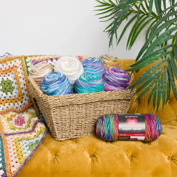 Red Heart Super Saver Bitty Stripes - Stripes Mermaid