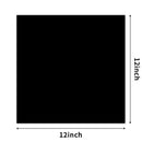 Black square with dimensions labeled as 12 inches on each side