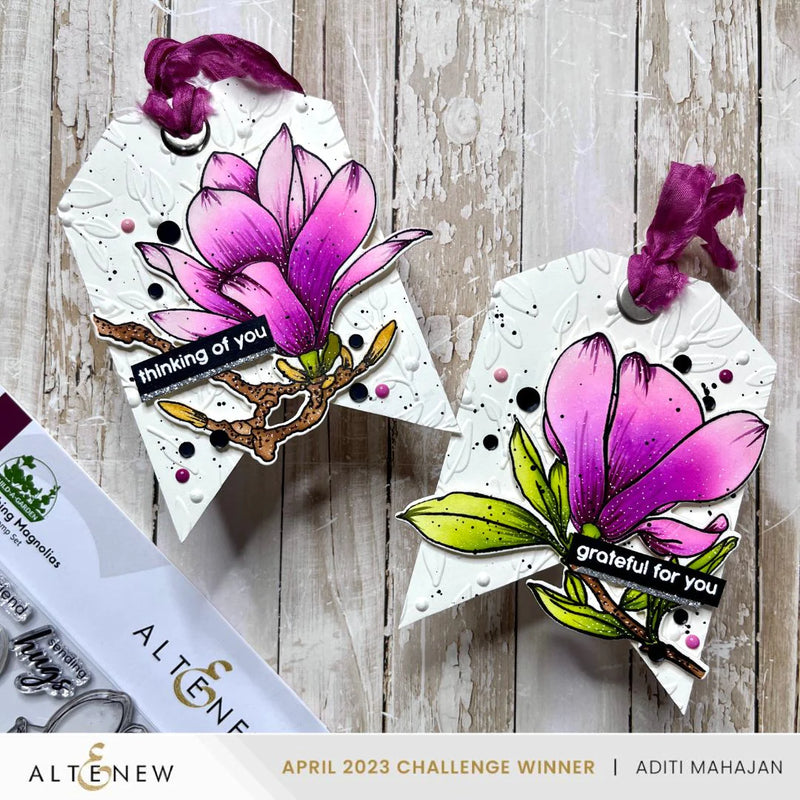 Altenew Build-A-Garden: Blushing Magnolias Stamp Set