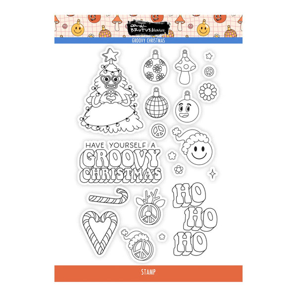 Brutus Monroe Stamp Set 6"√ó8" - Groovy Christmas