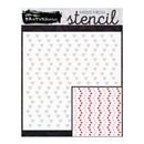 Brutus Monroe stencil with heart patterns on a white background