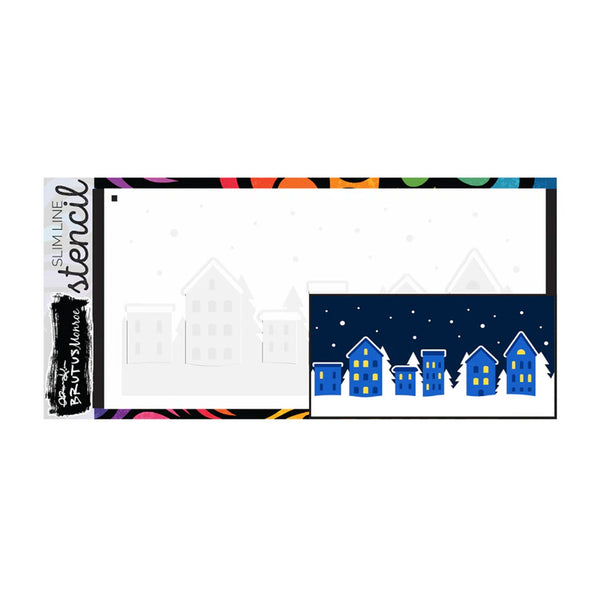 Brutus Monroe Slimline Layering Stencil - Snowy Night